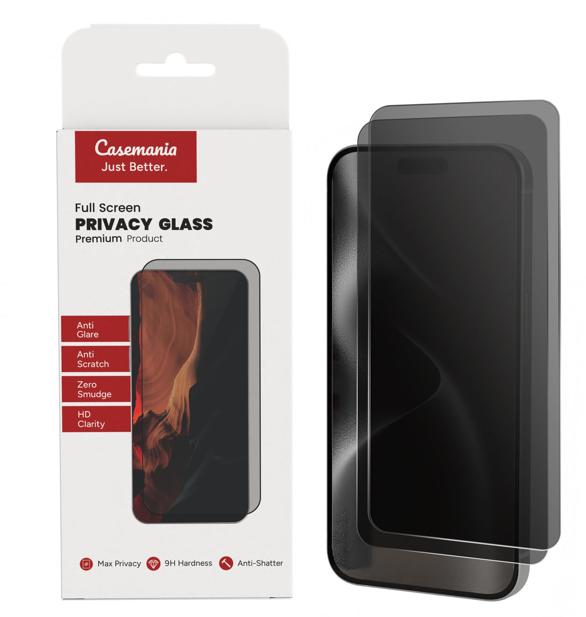 Apple iPhone 16 Pro Screenprotector - Privacy - 2 Stuks
