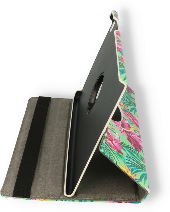 Samsung Galaxy Tab A7 Lite Tablethoes - Tropische Bloemen - Draaibare Bookcase