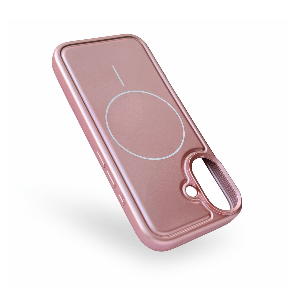 Apple iPhone 17 Hoesje - Metallic Roze - Matte Siliconen MagSafe Back Cover