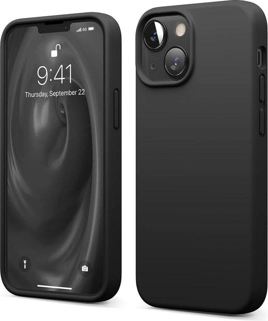 Apple iPhone 13 Mini Hoesje - Zwart - Siliconen Back Cover