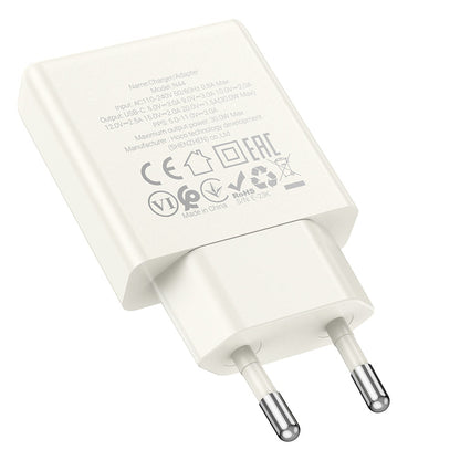 Hoco 30W USB-C Schnellladegerät mit USB-C-Kabel 1m - Weiß
