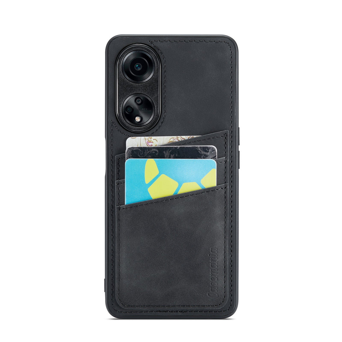 Oppo A98 Case - Charcoal Gray - Back Cover with Card Holder