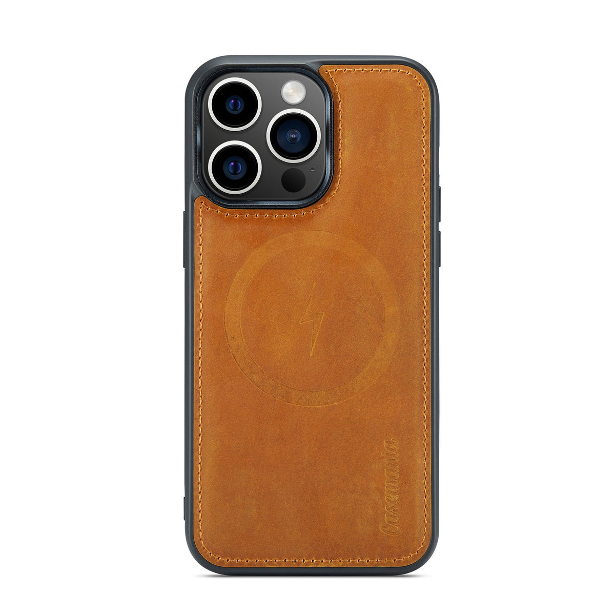 Apple iPhone 15 Pro Max Hülle - Sienna Brown - Echtleder-2-in-1-MagSafe-Klapphülle mit Kartenfach