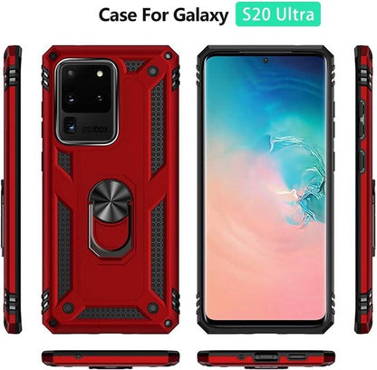 Samsung Galaxy S20 Ultra Hoesje - Rood - Armor Kickstand Back Cover