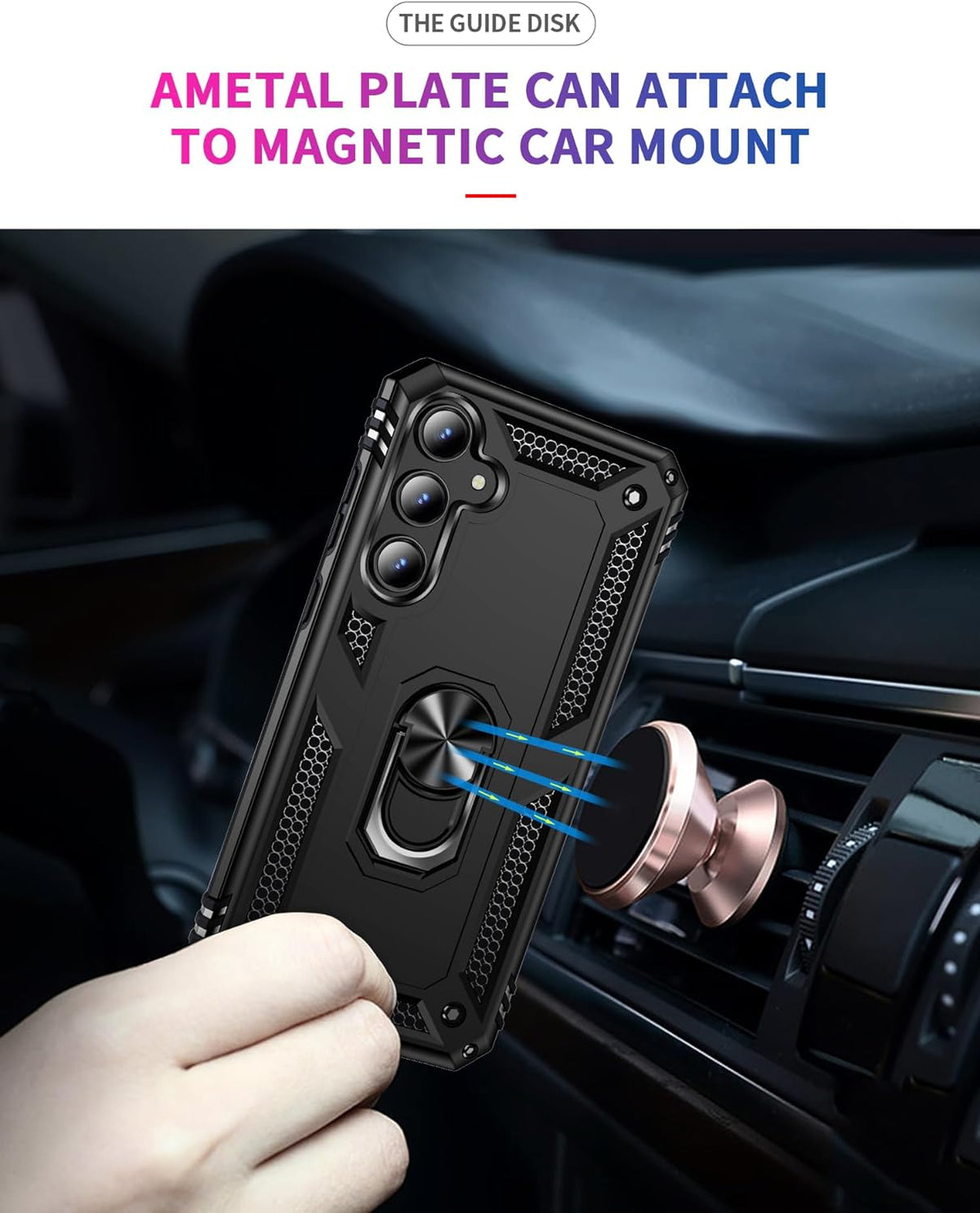 Samsung Galaxy A35 Hoesje - Zwart - Armor Kickstand Back Cover