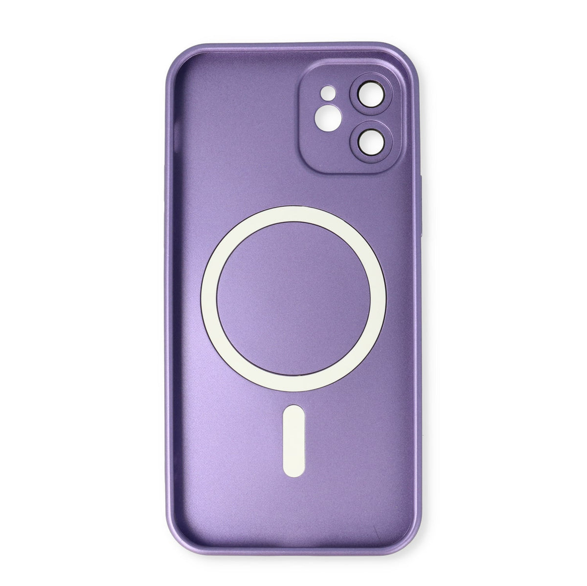 iPhone 12 Hoesje - Paars - Matte Siliconen MagSafe Back Cover