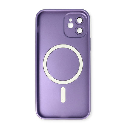 iPhone 12 Hoesje - Paars - Matte Siliconen MagSafe Back Cover