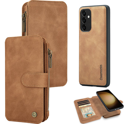 Samsung Galaxy A35 5G Hoesje - Sienna Brown - 2 in 1 Bookcase met Rits