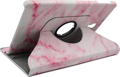 Samsung Galaxy Tab S5e Tablethoes - Roze Marmer - Draaibare Bookcase