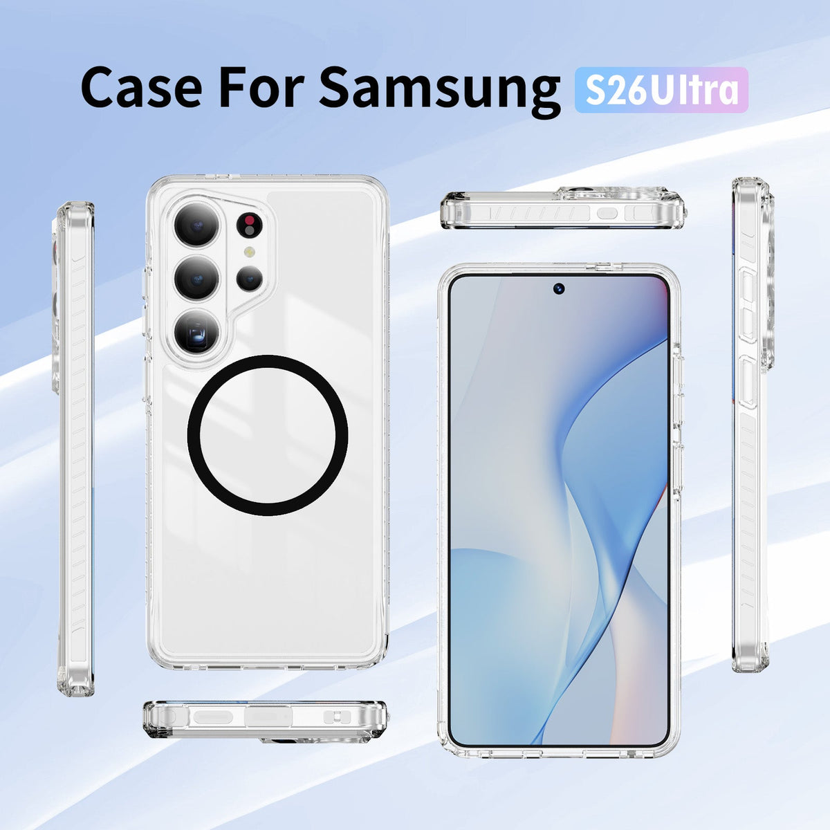 Samsung Galaxy S26 Ultra Hoesje - Zwart - Minimalistic MagSafe Back Cover