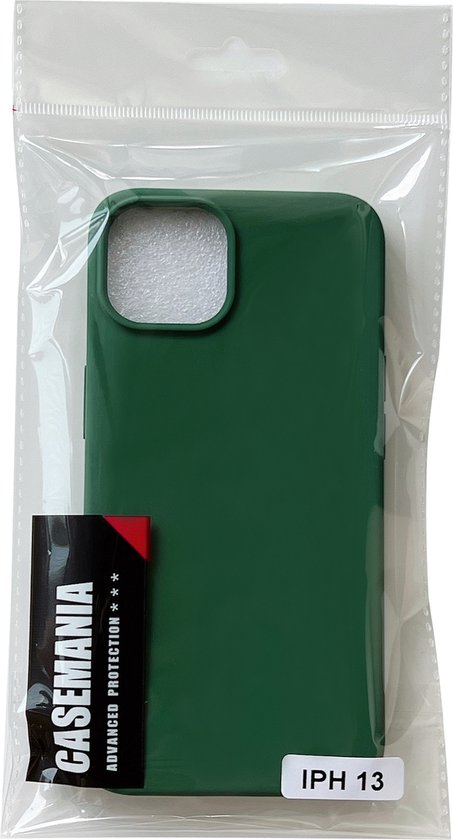 Apple iPhone 13 Hoesje - Donker Groen - Siliconen Back Cover