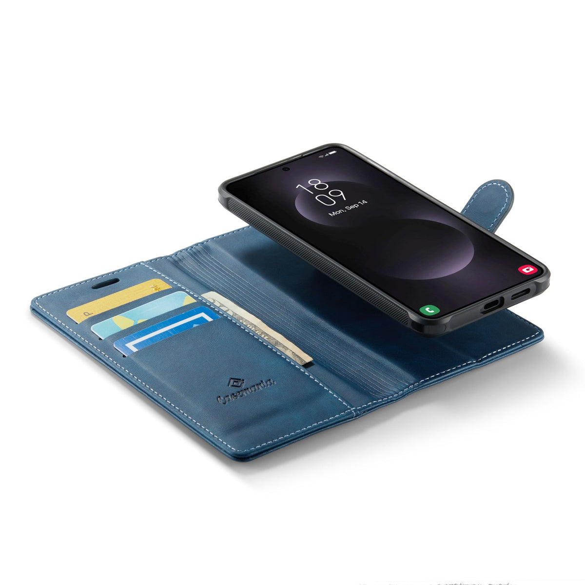 Samsung Galaxy S25 Edge Hoesje - Navy Blue - Luxe 2 in 1 MagSafe Bookcase