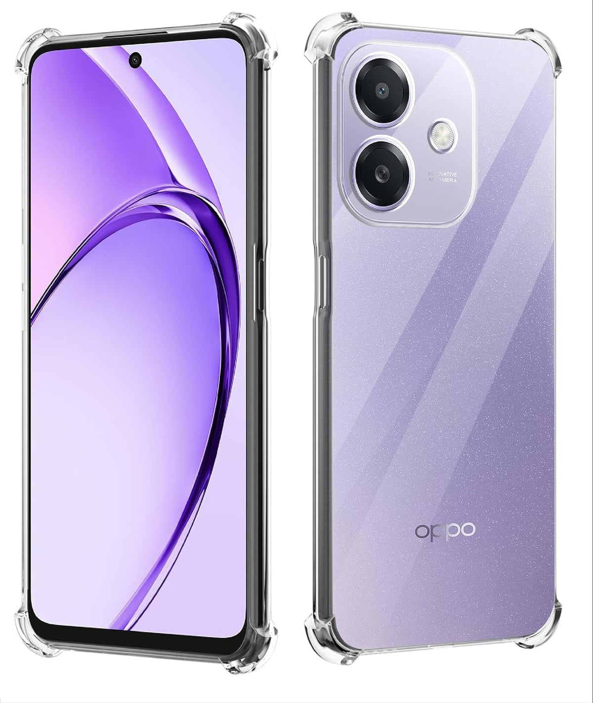 Oppo A60 Hülle - Transparent - Stoßfestes Hybrid-Backcover