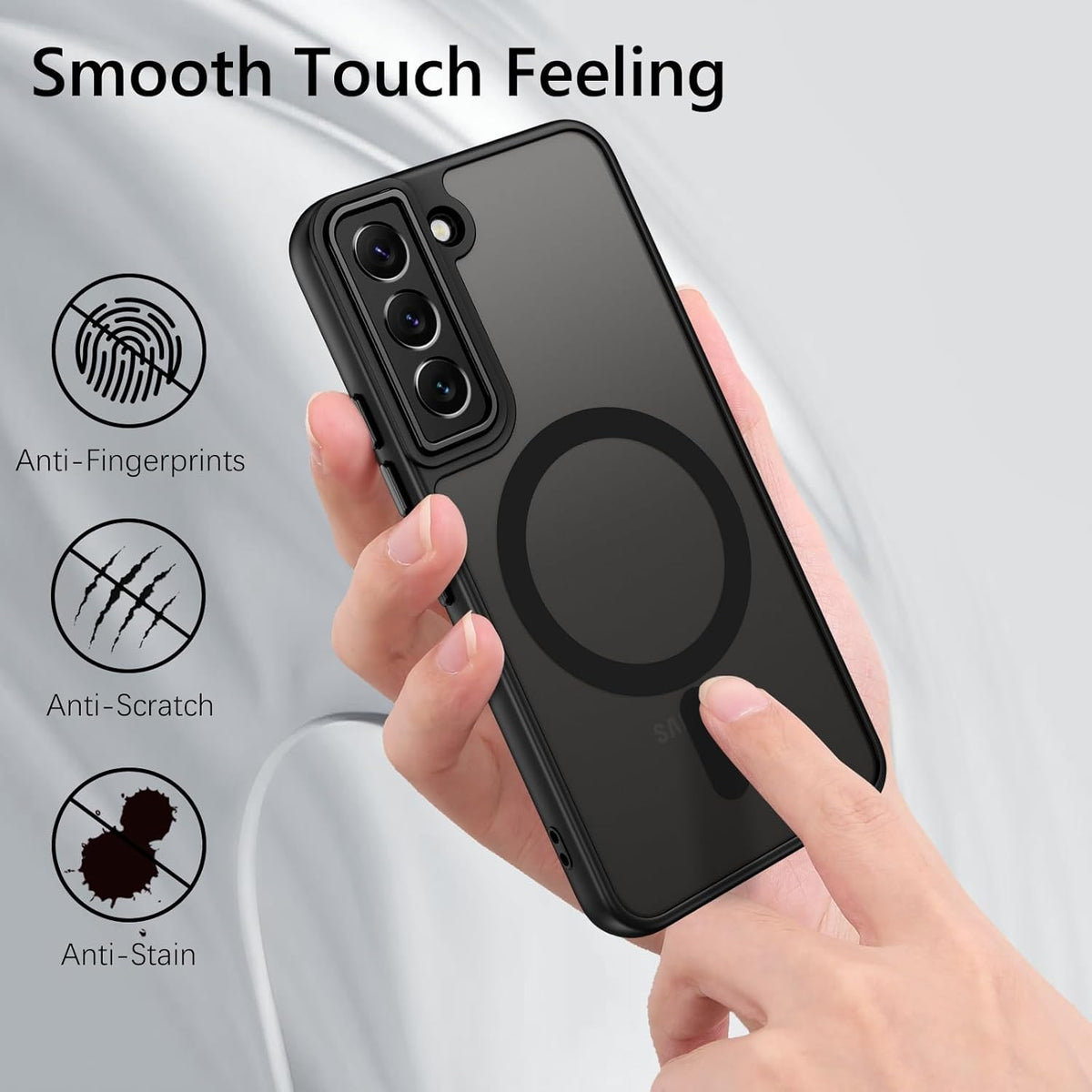 Samsung Galaxy S21 Hoesje - Zwart - Matte Armor MagSafe Back Cover