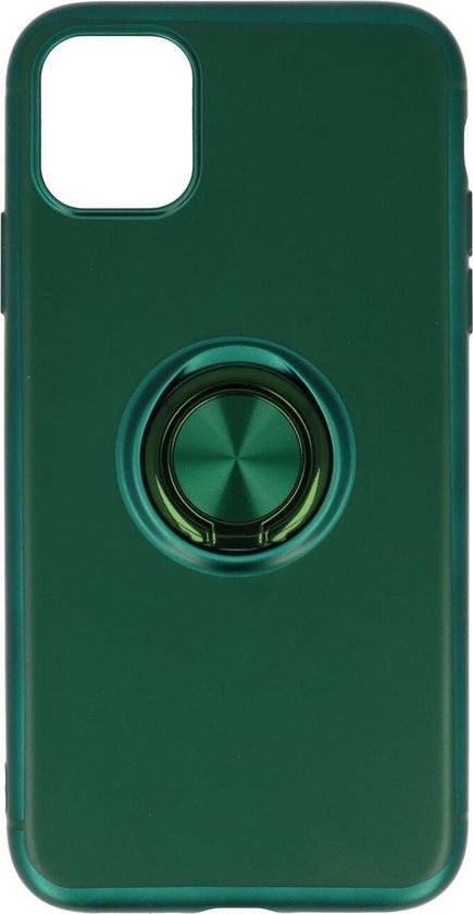 Apple iPhone 12 Mini Hülle - Grün - Silikon-Ring-Ständer-Backcover