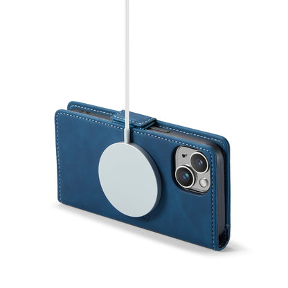 Apple iPhone 15 Hülle - Navy Blue - Portemonnaie-MagSafe-Klapphülle mit Kartenfach