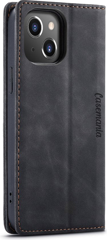 Apple iPhone 13 Mini Hülle - Charcoal Gray - Schlanke Klapphülle mit Kartenfach