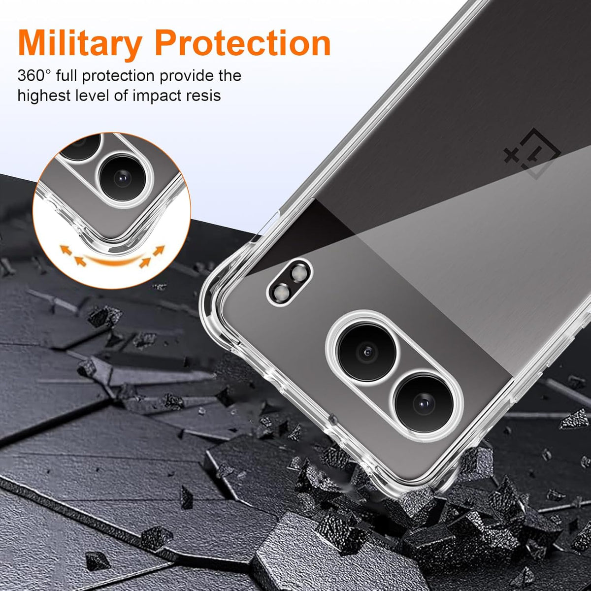 Oneplus nord 4 Hoesje - Transparant - Anti-Shock Back Cover