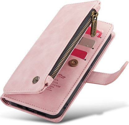 Apple iPhone 13 Mini Hoesje - Pale Pink - Luxe Bookcase met Rits