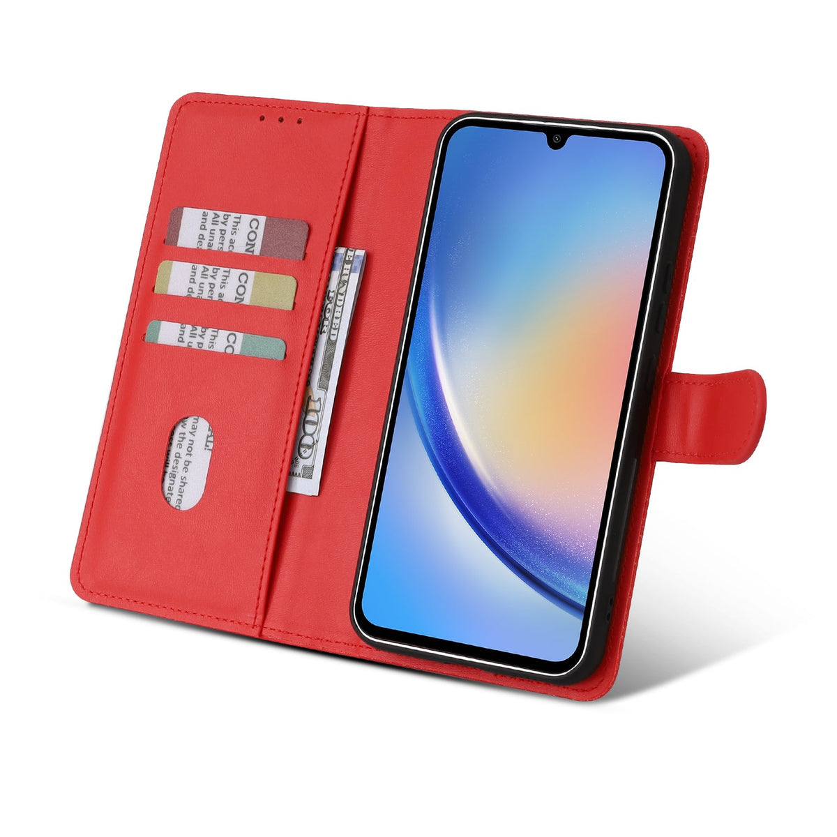 Samsung Galaxy S24 Ultra Hoesje - Rood - 2 in 1 Bookcase