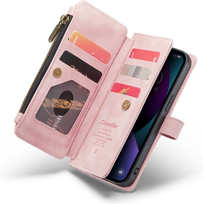 Apple iPhone 13 Mini Hoesje - Pale Pink - Luxe Bookcase met Rits