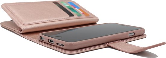 Samsung Galaxy J5 (2017) Hoesje - Rosegoud - 2 in 1 Bookcase met 10 Kaart Vakken