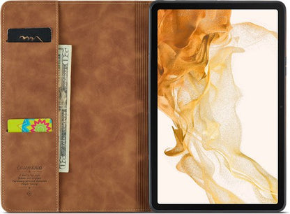 Samsung Galaxy Tab S8 Tablet Case - Sienna Brown - Rotating Folio Case