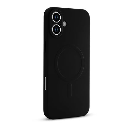 Apple iPhone 16 Plus Case - Black - Liquid Silicone MagSafe Back Cover with Magnetic Ring