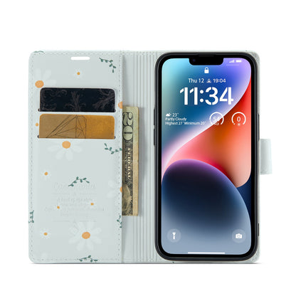 Apple iPhone 14 Plus Hoesje - Madeliefje - Print Bookcase