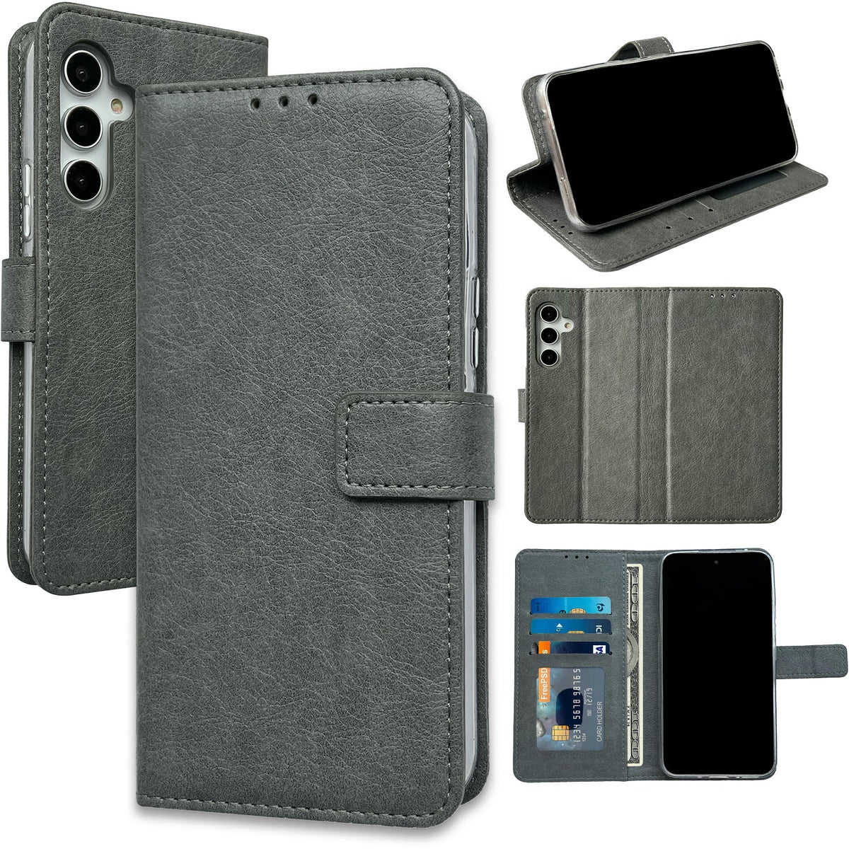 Samsung Galaxy A14 4G Hoesje - Grijs - Bookcase