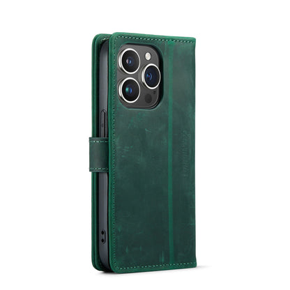 Apple iPhone 14 Pro Max Hoesje - Groen - Echt Leren Bookcase