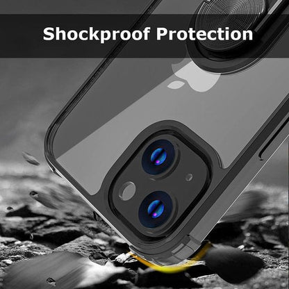 Apple iPhone 13 Mini Hoesje - Zwart - Ring Kickstand Back Cover