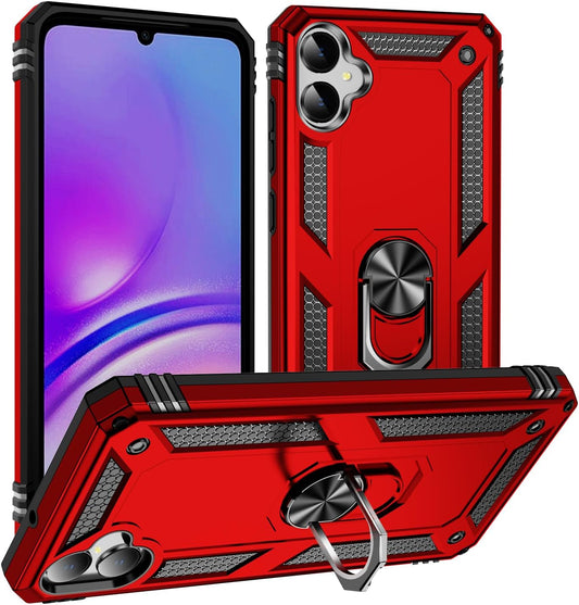 Samsung Galaxy A06 Hoesje - Rood - Armor Kickstand Back Cover