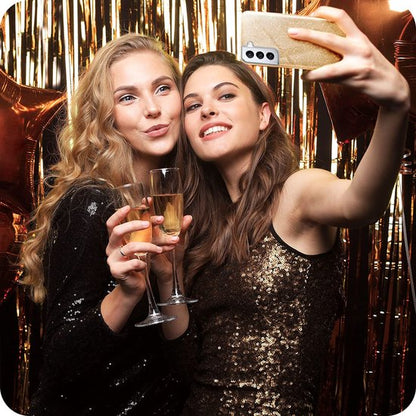 Samsung Galaxy S23 Ultra Hoesje - Goud - Glitter Back Cover