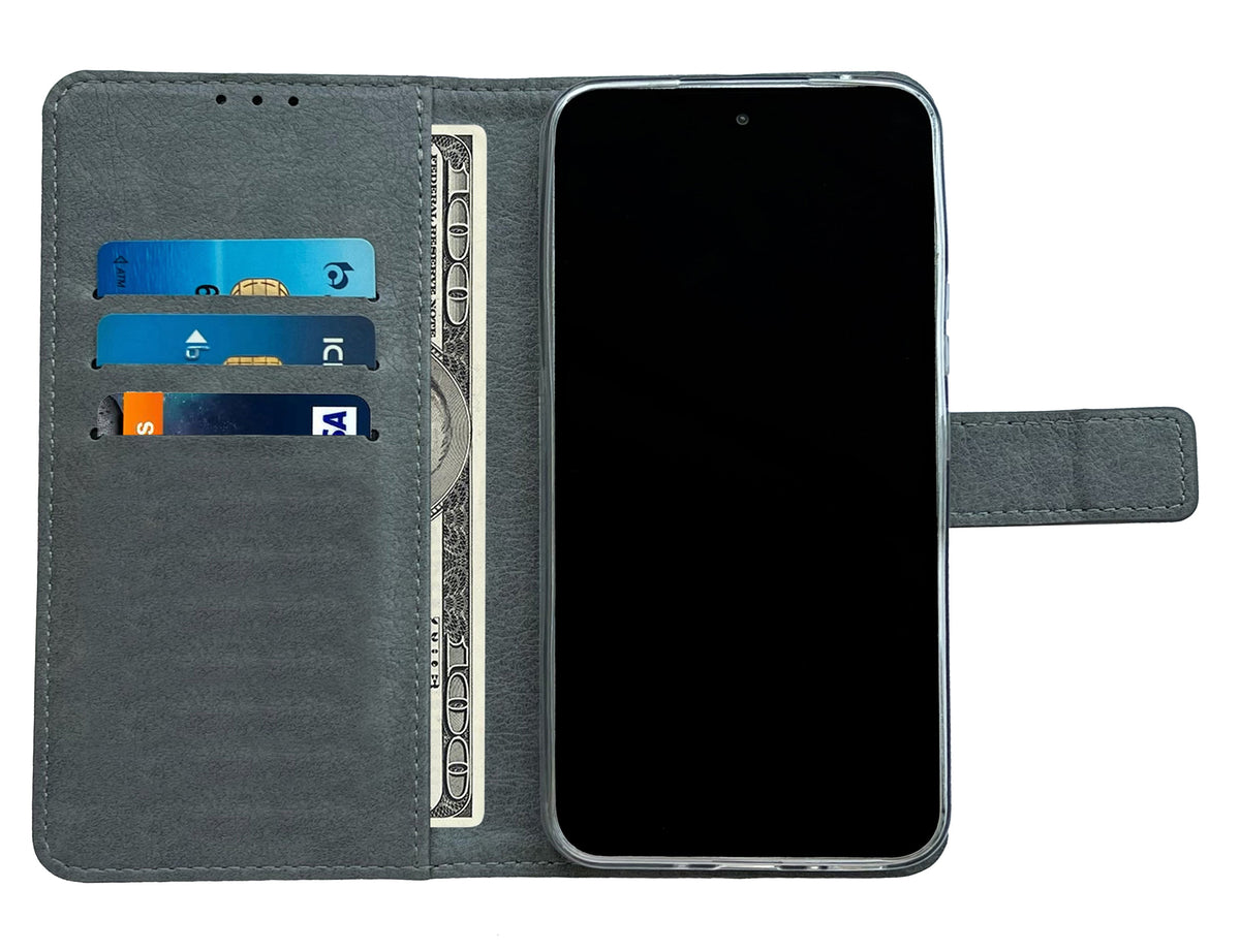 Apple iPhone 16e Hoesje - Grijs - Bookcase