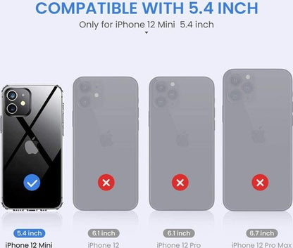 Apple iPhone 12 Mini Case - Clear - Shockproof Back Cover