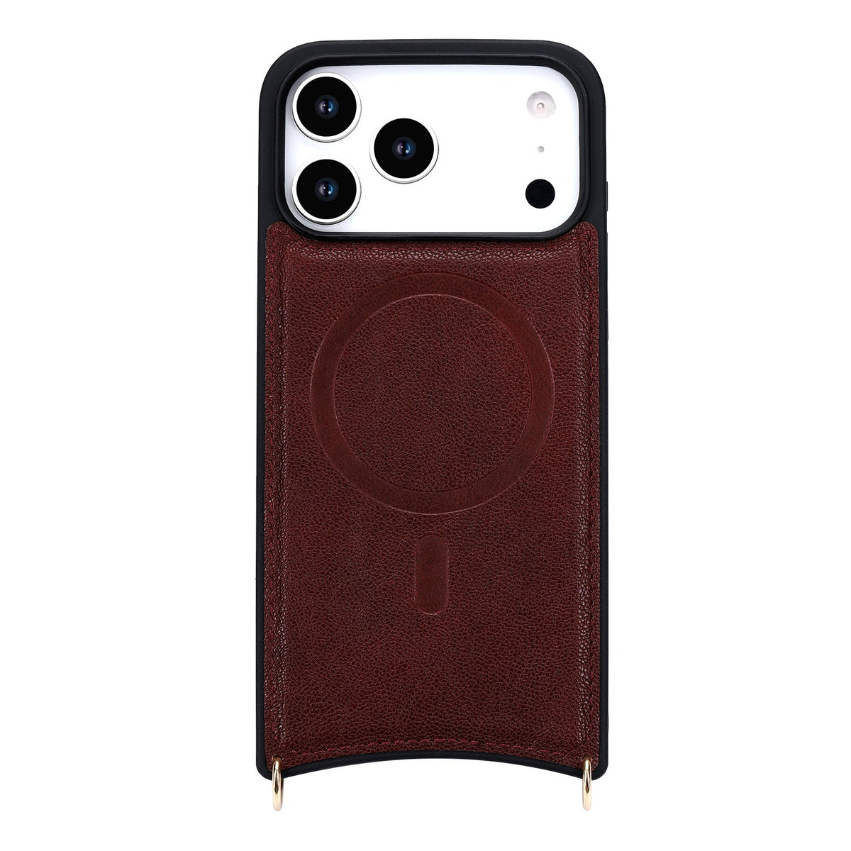 Apple iPhone 18 Pro Max Hoesje - Wijn Rood - 'Amsterdam' Serie 2 in 1 MagSafe Crossbody Cover met Pouch