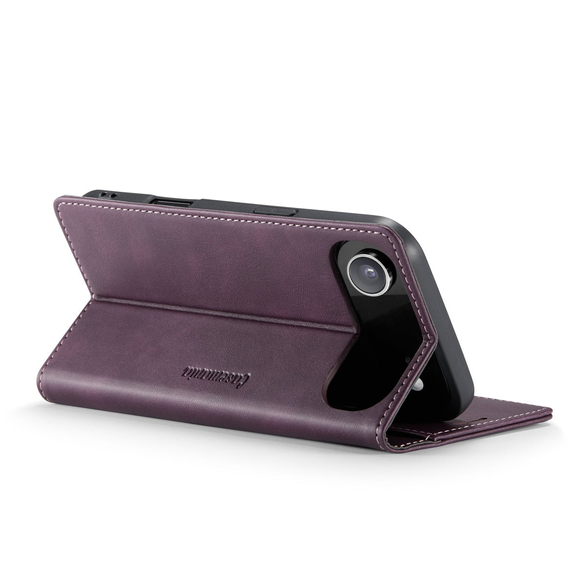 Apple iPhone Air Hoesje - Dark Purple - Luxe Dunne Bookcase