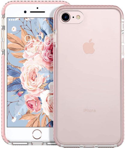 Apple iPhone 7 Hoesje - Roze - Anti-Shock Back Cover