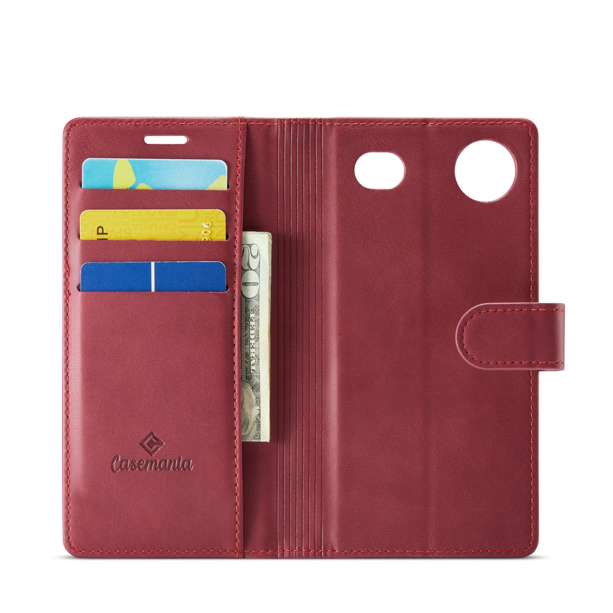 Apple iPhone Air Hoesje - Burgundy Red - Luxe 2 in 1 MagSafe Bookcase