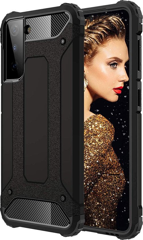 Samsung Galaxy S21 Hoesje - Zwart - Armor Back Cover