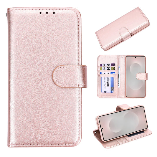 Samsung Galaxy S26 Ultra Case - Rose Gold - Luxury Faux Leather Wallet Case