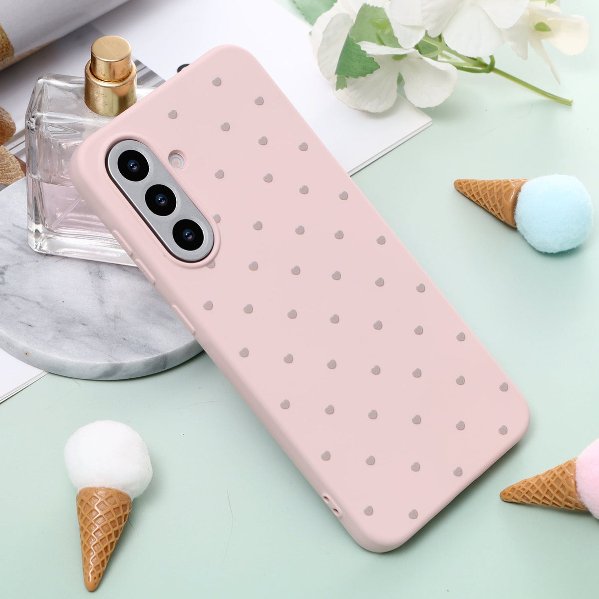 Samsung Galaxy A26 Hoesje - Roze - Hartjes Back Cover