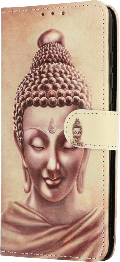 Samsung Galaxy A03S Hoesje - Buddha Goud - Print Bookcase