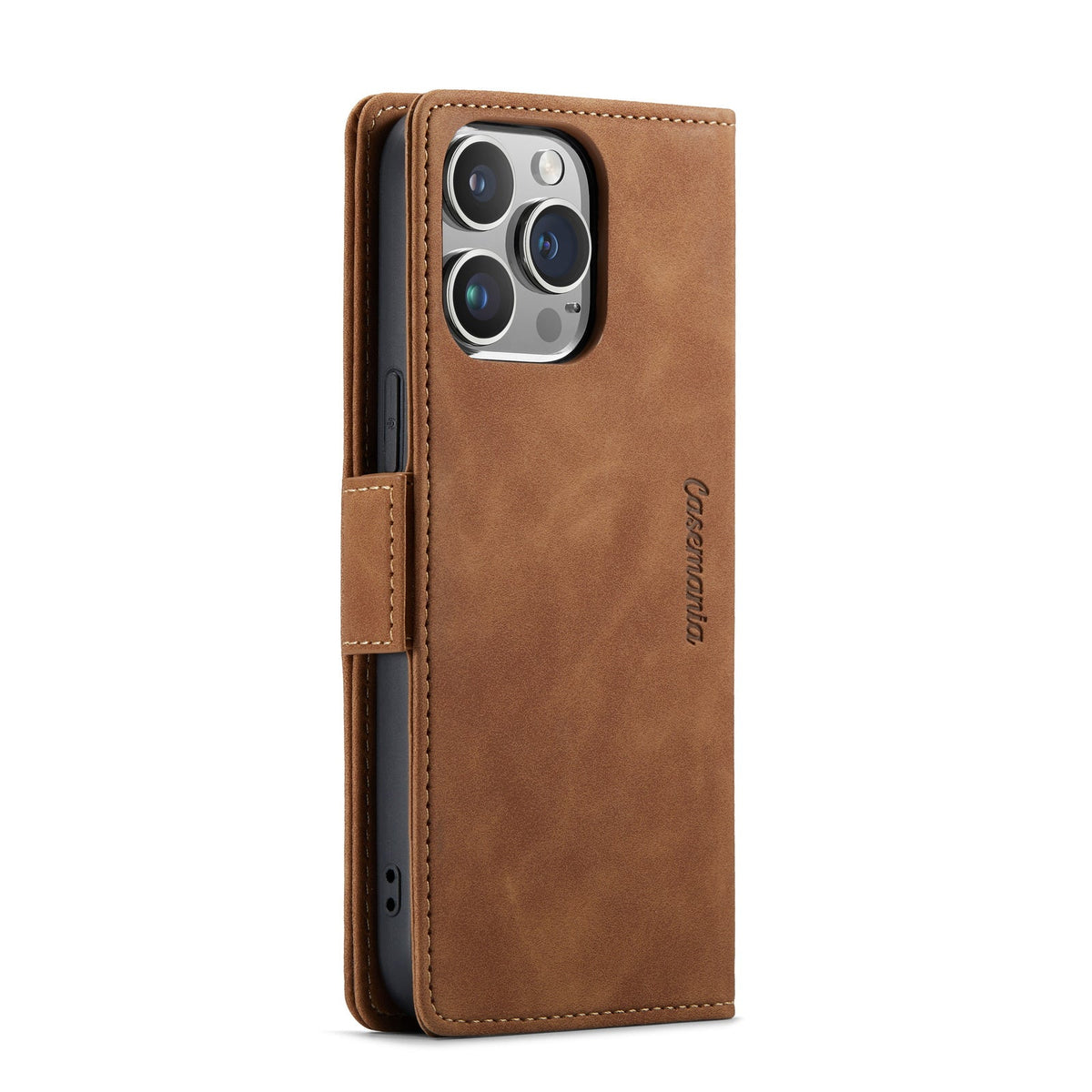 Apple iPhone 15 Pro Max Hoesje - Sienna Brown - Portemonnee MagSafe Bookcase