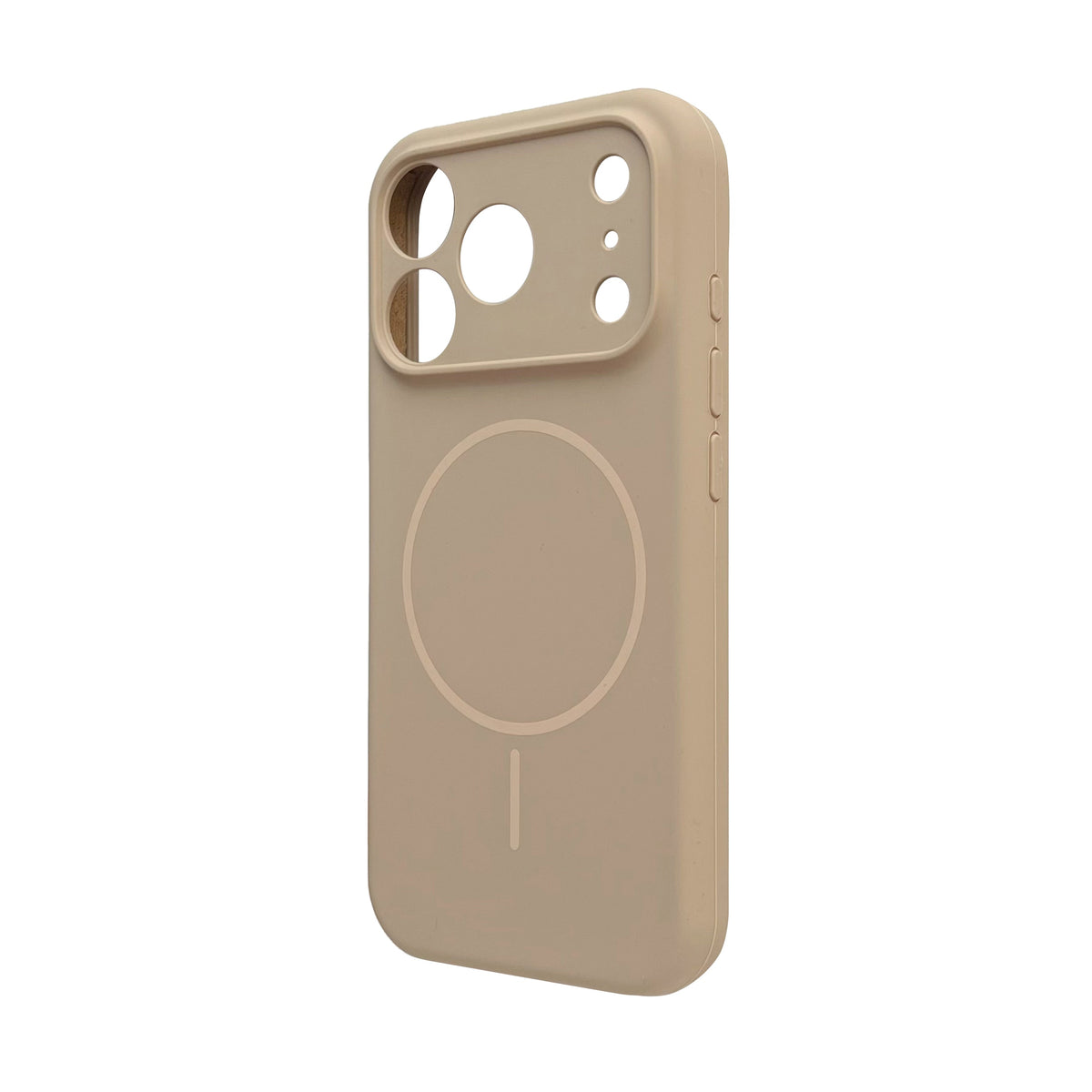 Apple iPhone 17 Pro Hoesje - Zand Beige - Liquid Siliconen MagSafe Back Cover
