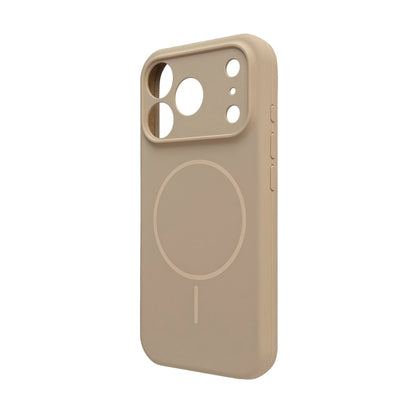 Apple iPhone 17 Pro Hoesje - Zand Beige - Liquid Siliconen MagSafe Back Cover
