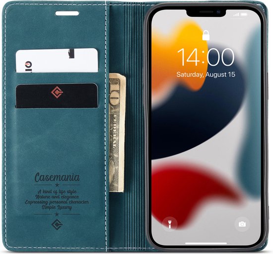 Apple iPhone 13 Pro Hoesje - Emerald Green - Dunne Bookcase