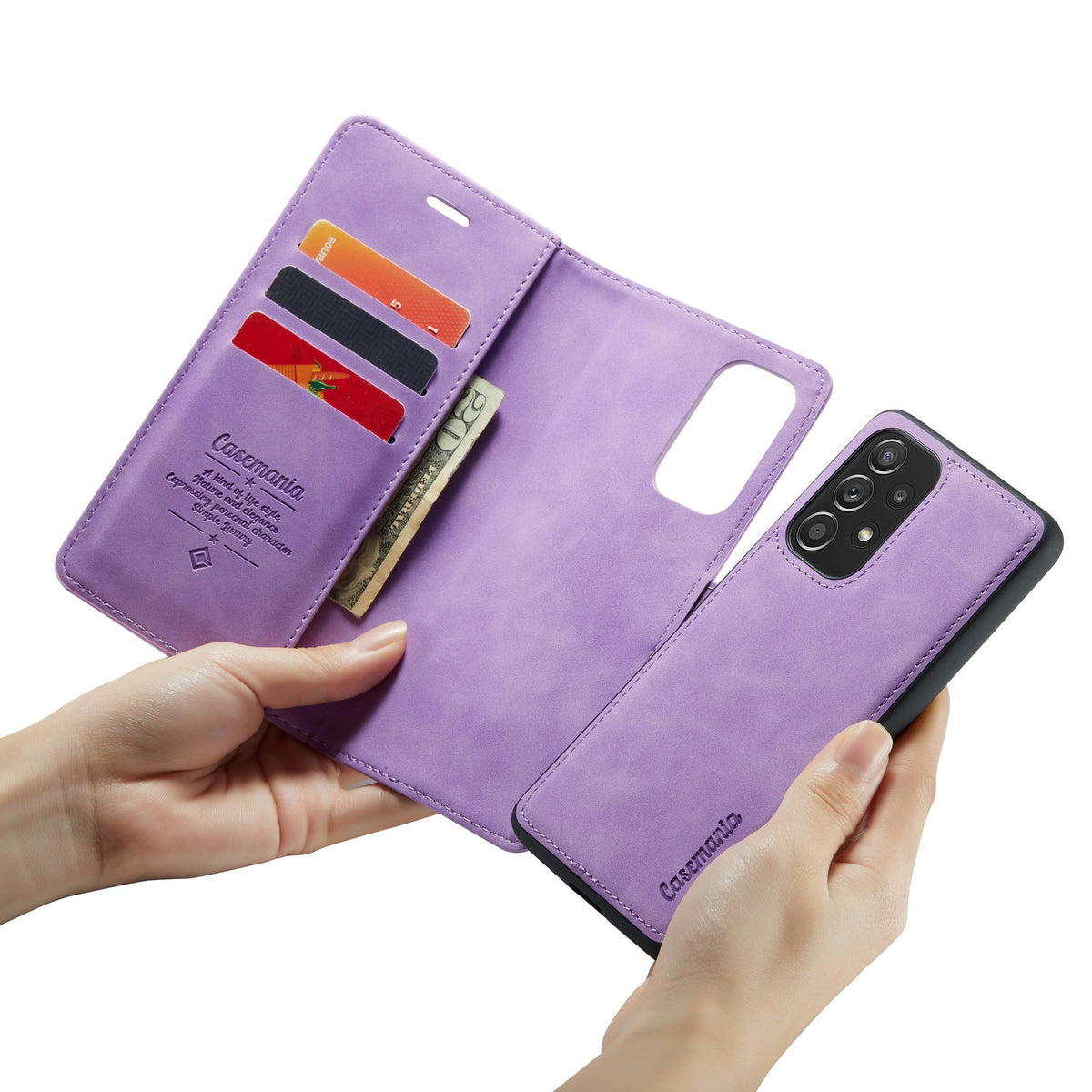 Samsung Galaxy A25 Hoesje - Bright Lila - 2 in 1 Bookcase
