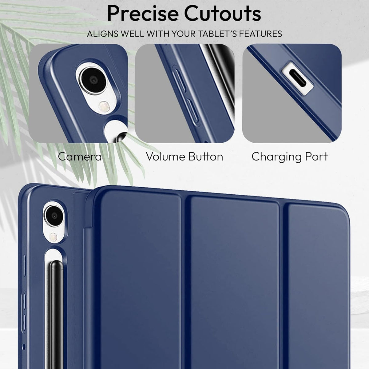 Samsung Galaxy Tab S10 Lite Tablet Case - Dark Blue - Smart Cover